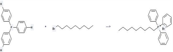 Phosphonium,nonyltriphenyl-, bromide (1:1) can be prepared by triphenylphosphane and 1-bromo-nonane by heating